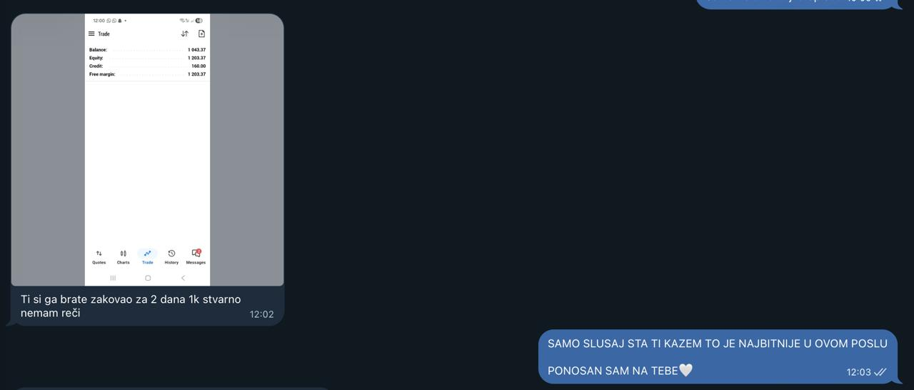 Razgovor sa članom o uspješnom trading rezultatu